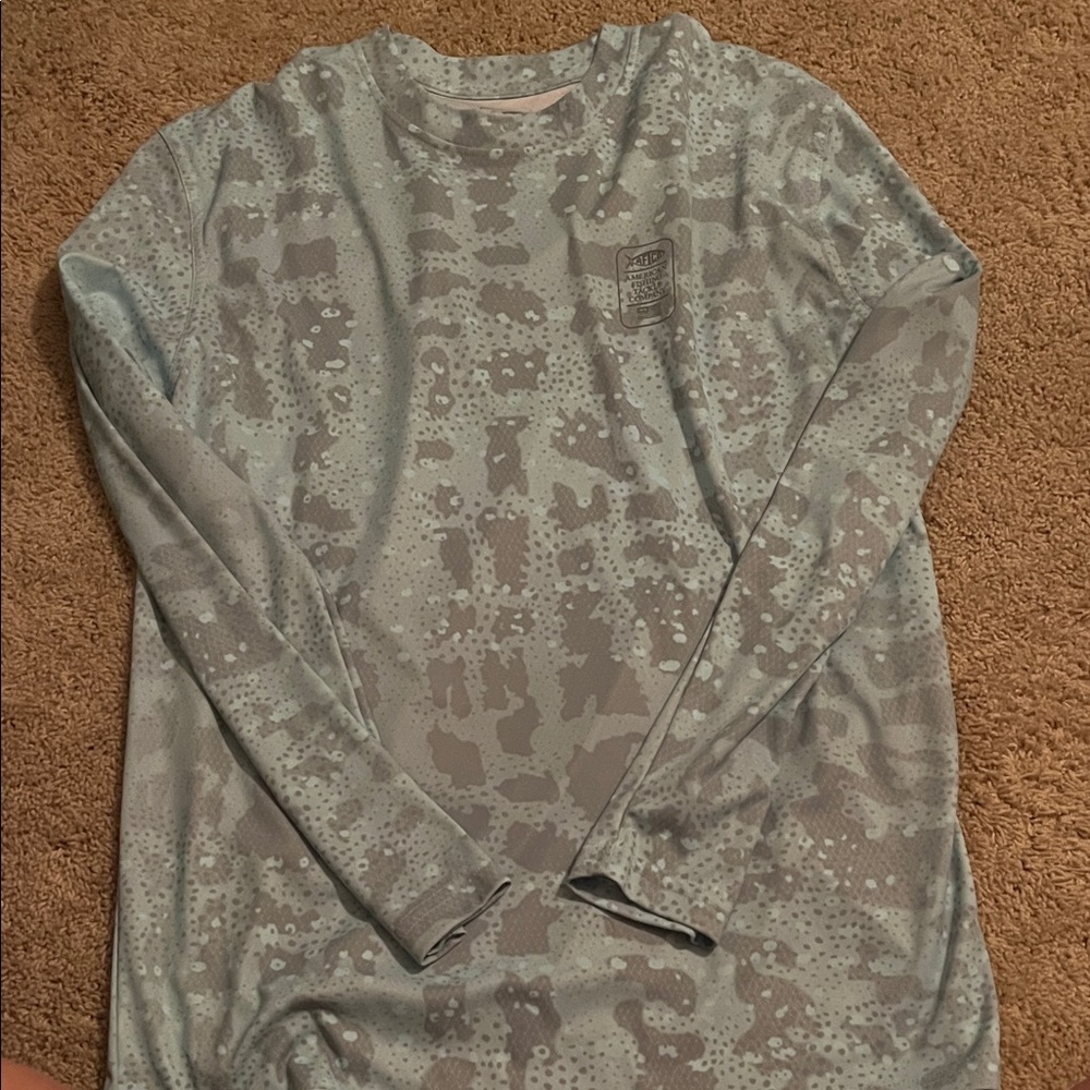 Gray Patterned Long Sleeve Shirt